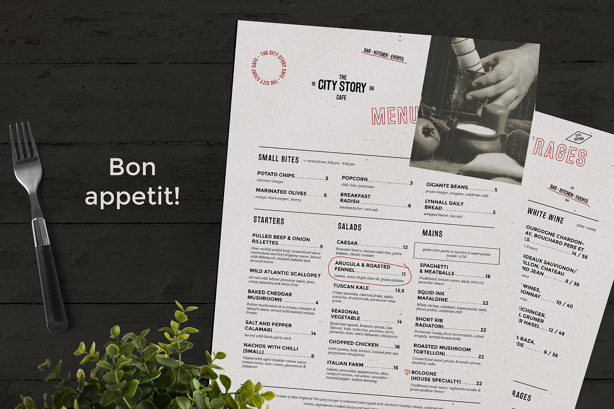 Rustic Restaurant Menu, a Brochure Template by BigWeek (Photo 4 of 4)