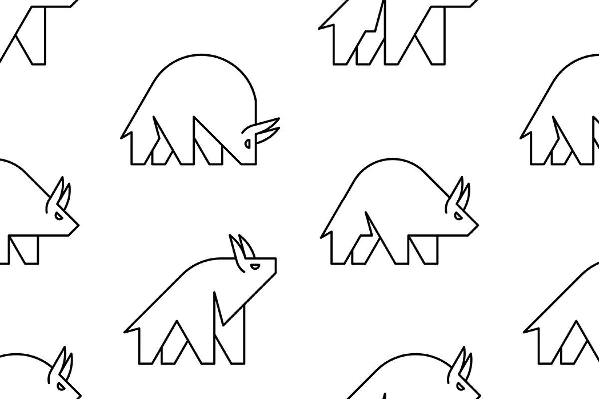 Bull Logo + pattern, an Object Graphic by NataliiaVolyk (Photo 6 of 7)