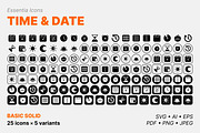 Time & date icons (Solid), a Solid Icon by Totto House (Thumbnail 2 of 3)