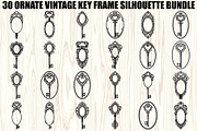Vintage Key Frame SVG Bundle, an Illustration by Gaye Art (Thumbnail 1 of 31)
