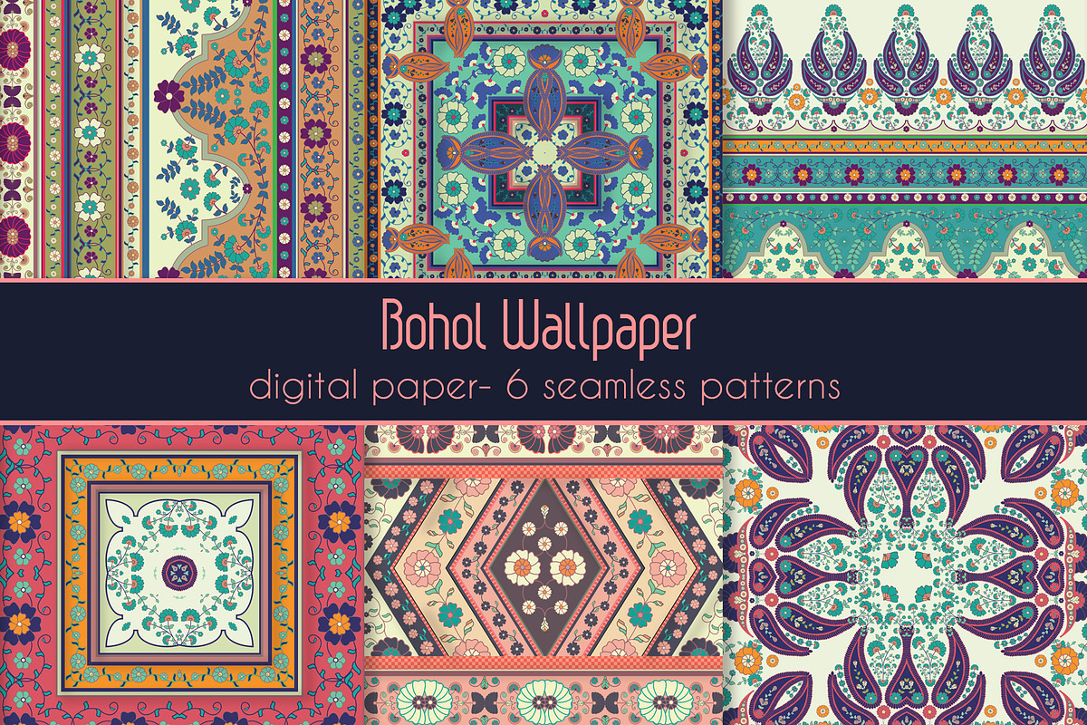 Boho Style Four Patterns, a Pattern Graphic by Ania Illustration (Photo 1 of 7)