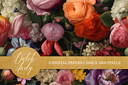 Realistic Flower Wallpaper Patterns, a Pattern Graphic by The Dutch Lady Designs (Thumbnail 2 of 3)