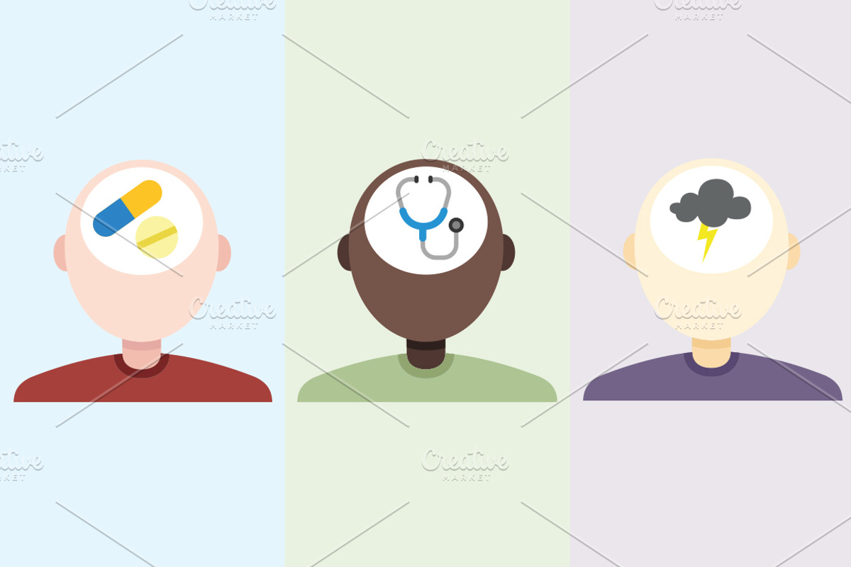 Mental health illustrations, a Healthcare Illustration by Little Bean (Photo 3 of 7)