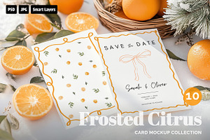 Frosted Citrus Card Mockup, a Product Mockup by NikiArts