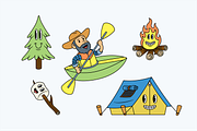 Camping Club Cartoon Characters, an Illustration by The Isian (Thumbnail 7 of 18)
