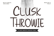 Clusk Throwie - Caps Graffiti, a Handwritten Font by Indotype Foundry (Thumbnail 1 of 10)