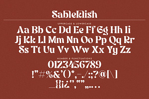 Sableklish - Unique Serif Display