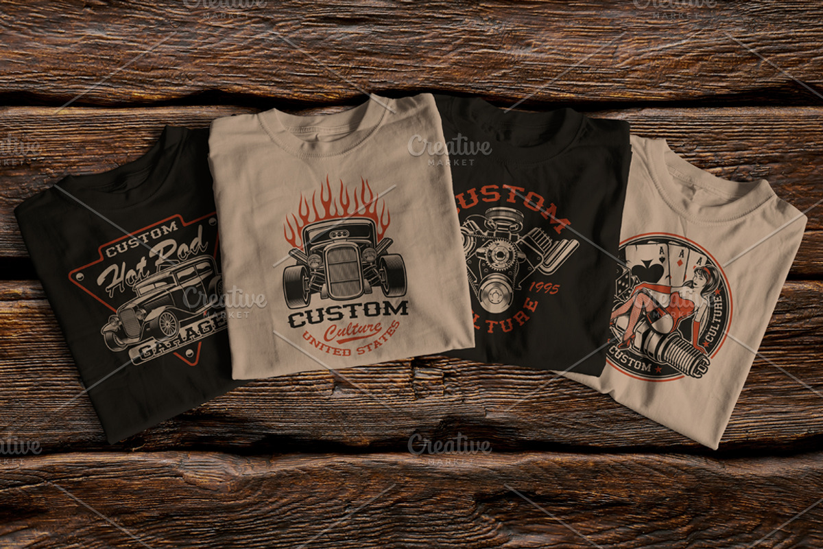 Hot Rod Vector Illustrations Bundle, an Illustration by Natali_ (Photo 7 of 7)