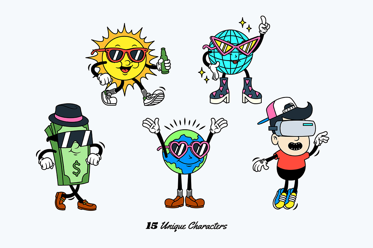 Cartoon Characters, The Bundle, an Illustration by The Isian (Photo 19 of 126)