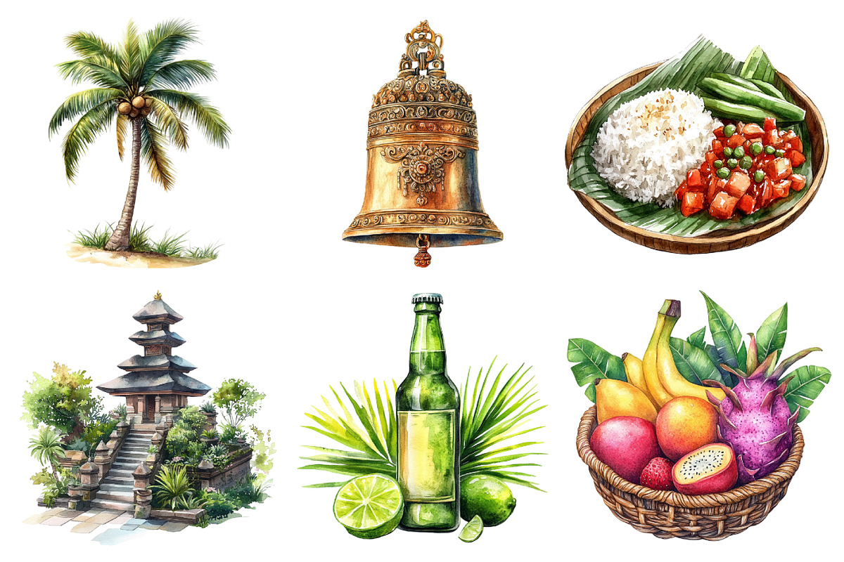 Bali Clipart Bundle, an Illustration by Daily.Designs (Photo 5 of 5)