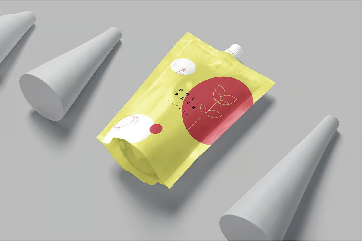 Top Spout Standup Pouch Mockups, a Packaging Mockup by megostudi0 (Photo 2 of 7)