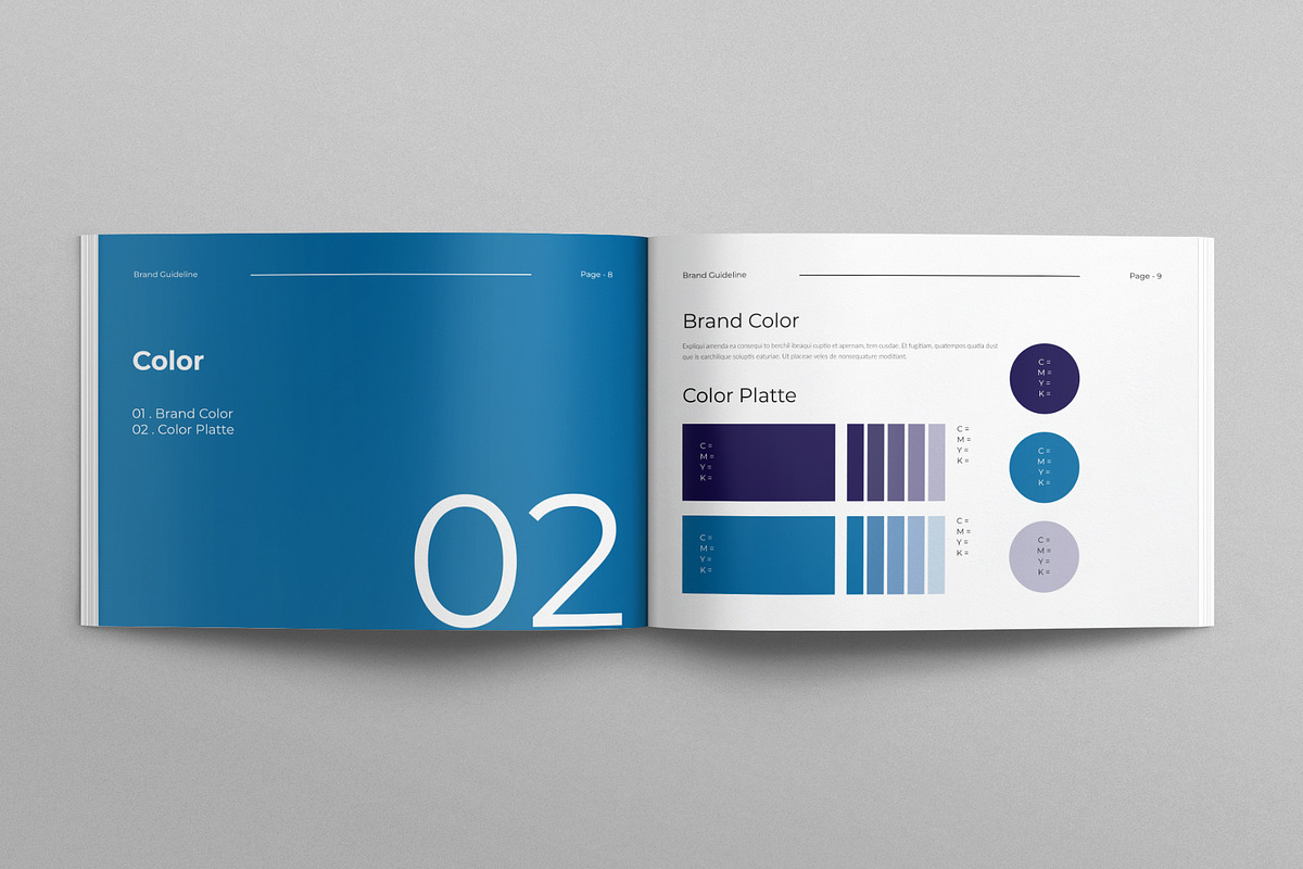 Brand Guidelines Template Landscape, a Brochure Template by E-Type (Photo 4 of 7)