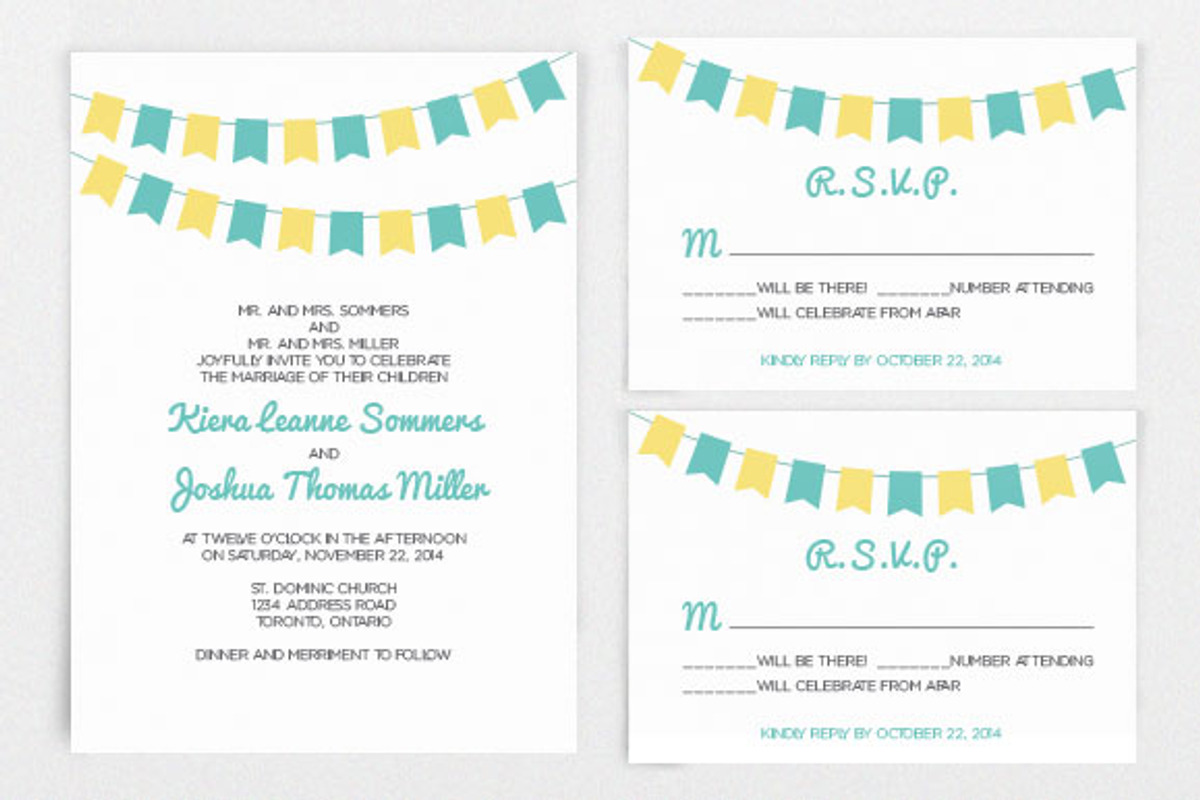 DIY Wedding Invitation Template, an Invitation Template by Bella Boutique Design