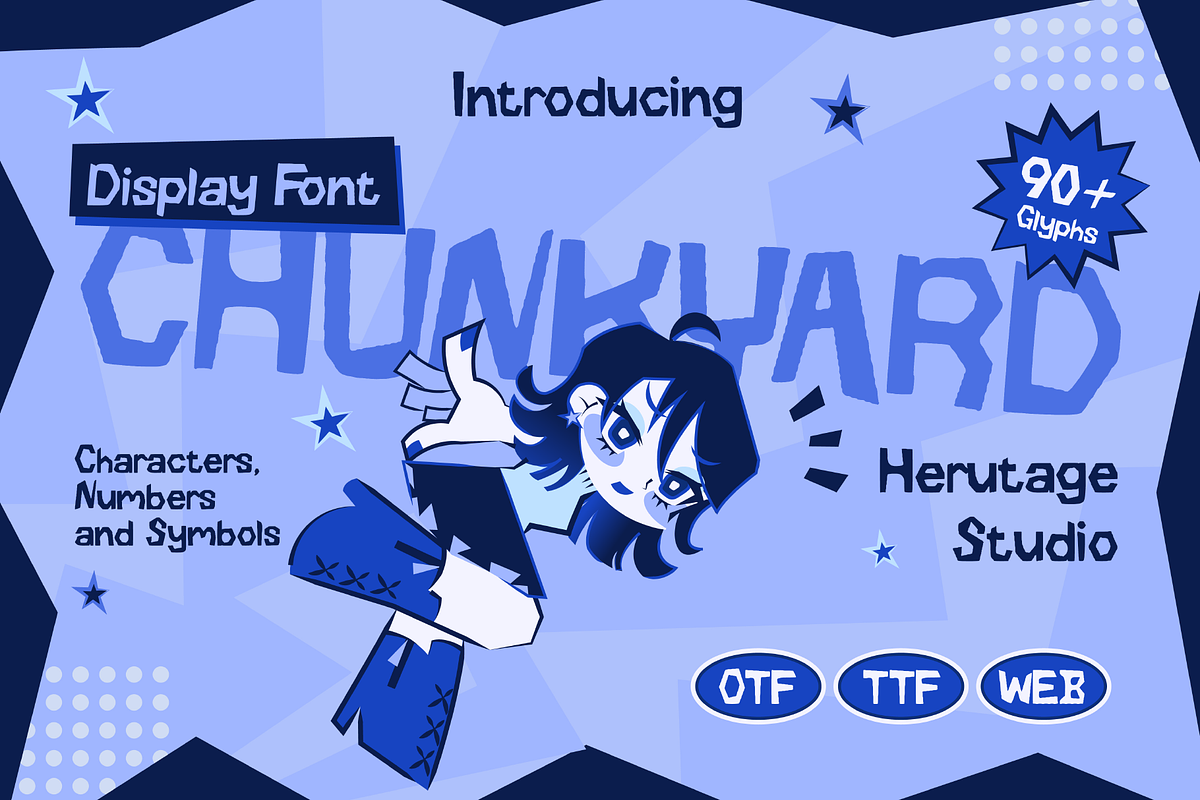 Chunkyard, a Handwritten Font by herutage (Photo 1 of 10)