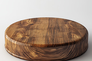 Wooden Round Display Stand Product S, an Abstract Photo by Pixeness Studio