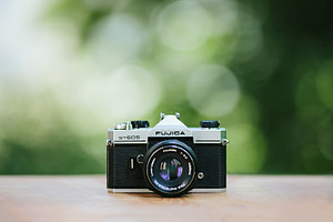 Old vintage camera featuring fujica, retro, and vintage