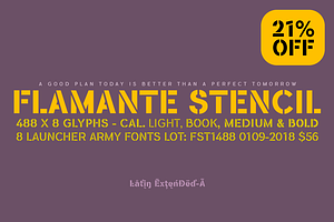 Flamante Stencil -4 Fonts-