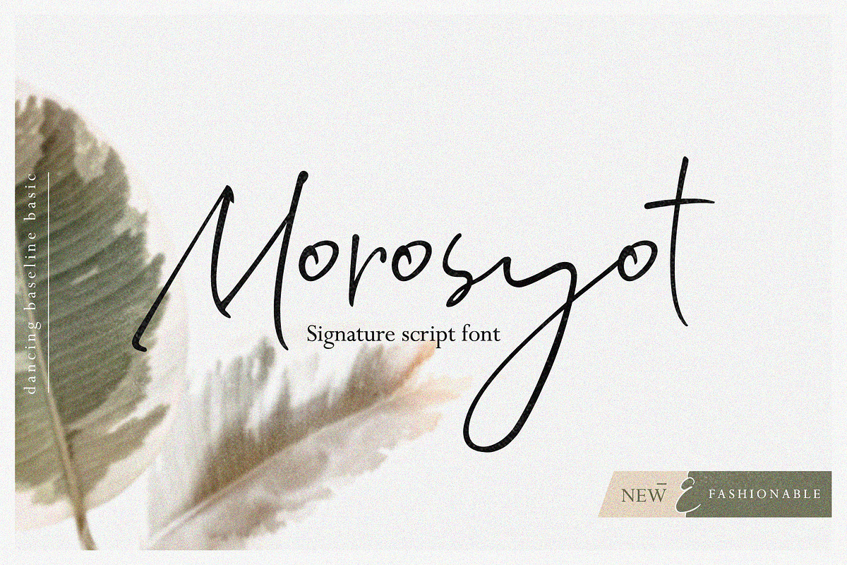 Morosyot Signature Script Font, a Script Font by ndroadv (Photo 1 of 12)