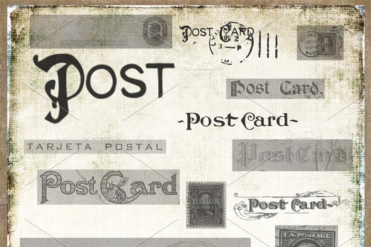 Vintage Office & Postcard Clipart, a Work Illustration by Le Paper Cafe (Photo 5 of 5)