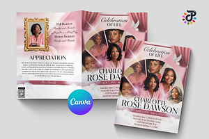 Elegant Canva Obituary Template