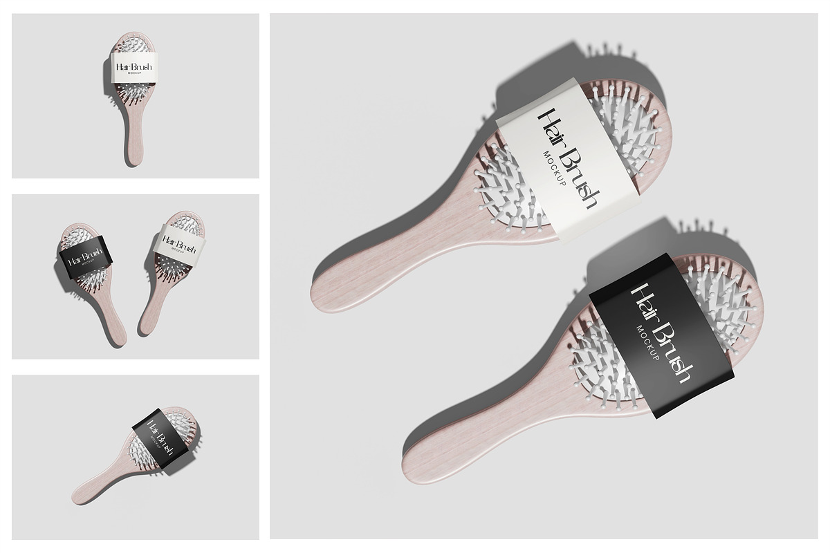 Hair Brush Mockup, a Packaging Mockup by Hazzpro_Std (Photo 1 of 5)