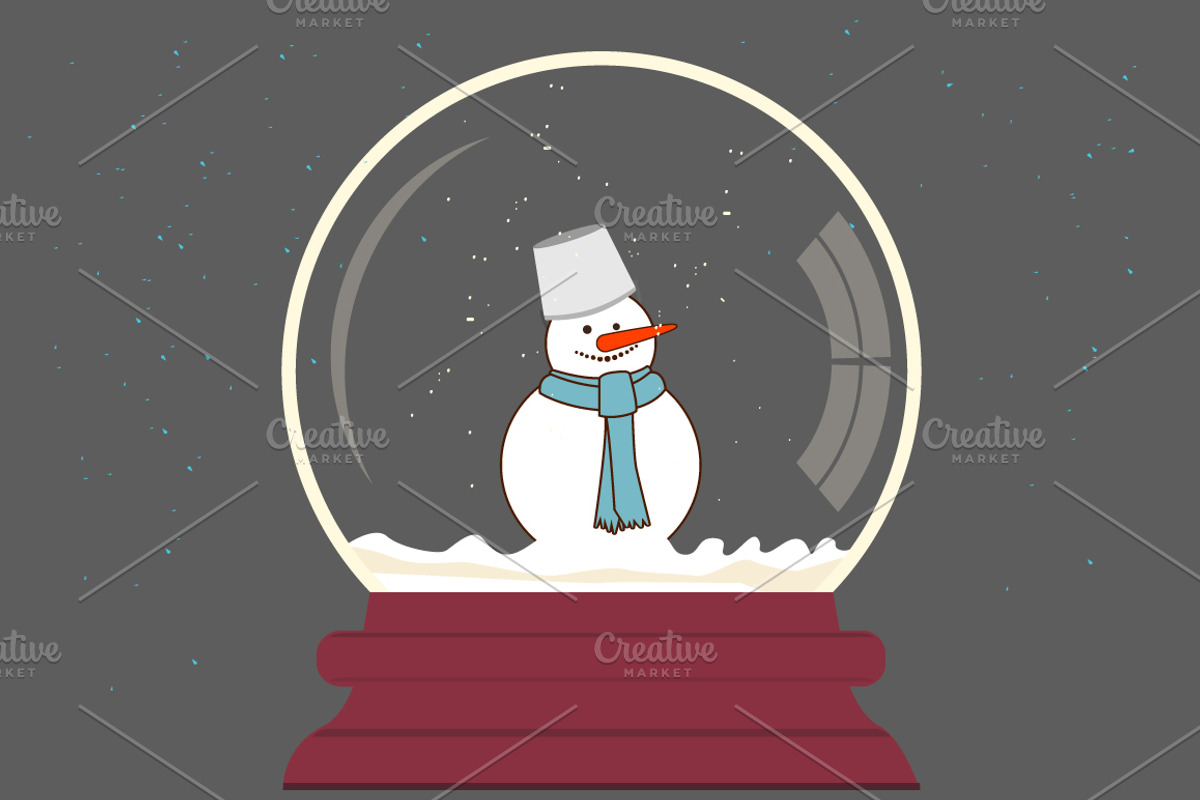 SET Snow globe - Christmas toy, a Decorative Illustration by pashigorov (Photo 8 of 12)