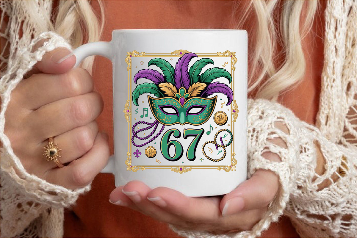 67 Mardi Gras PNG, Six Seven Png, 67, an Illustration by Designking (Photo 3 of 6)