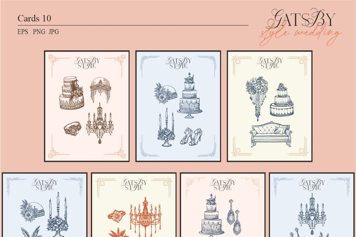 Gatsby-style wedding, an Object Graphic by Collection by VY (Photo 11 of 18)