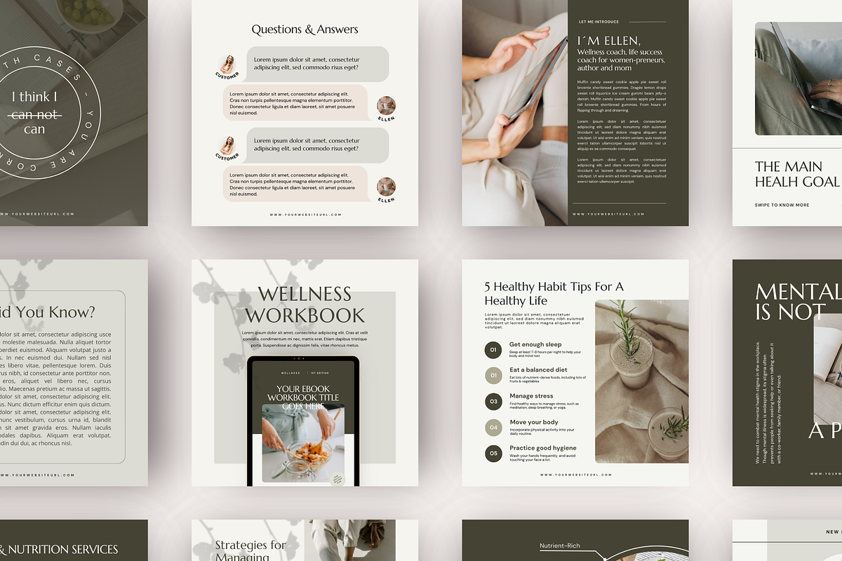 Canva Health Social Media Ellen, a Social Media Template by Lovely Confetti (Photo 5 of 9)