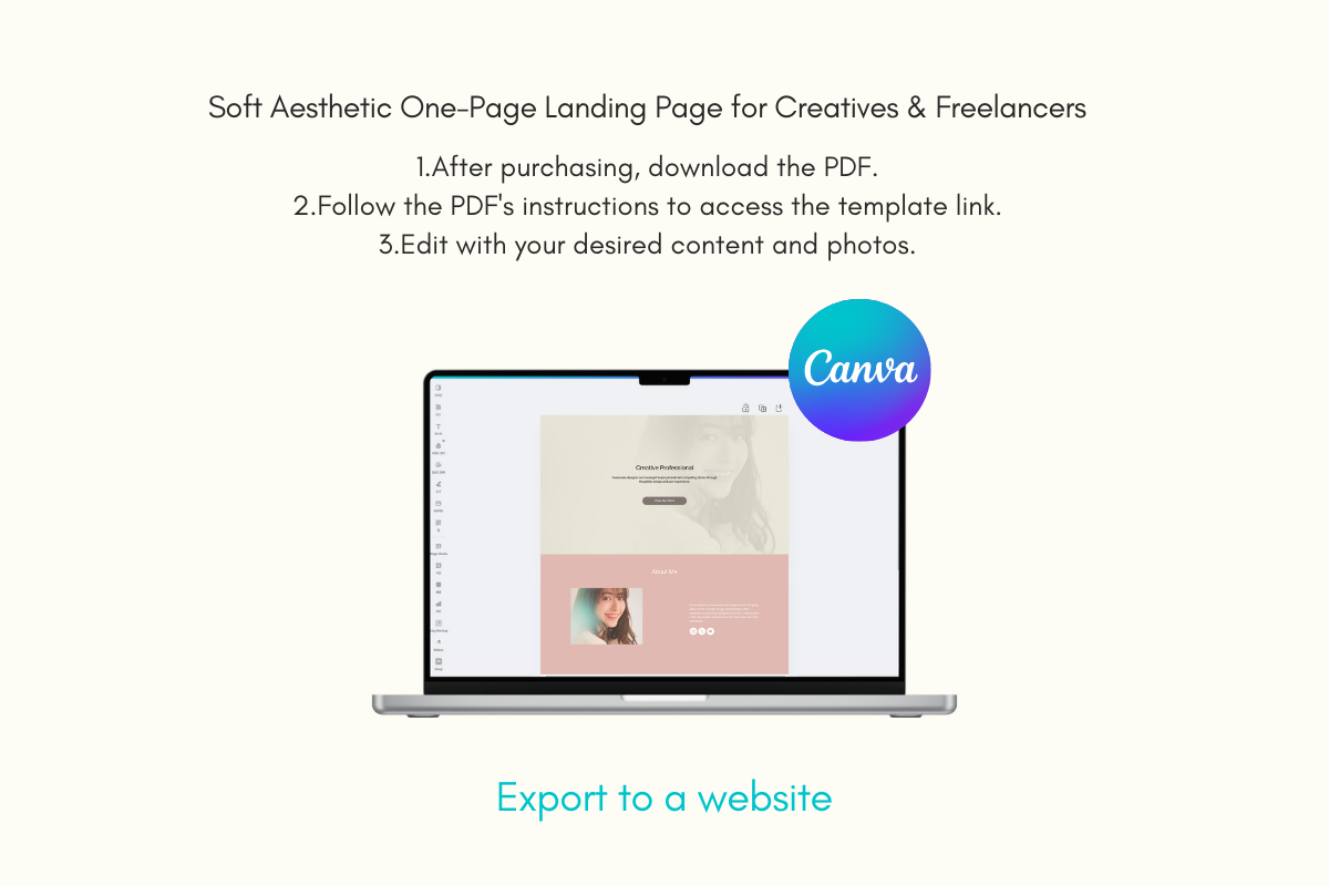 Minimalist Canva Portfolio Website, a Landing Page Template by batang (Photo 4 of 5)