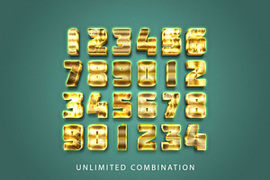 3D Gold Text Effect