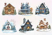 Christmas Winter Residence Clipart, an Illustration by Dream Creation (Thumbnail 3 of 6)