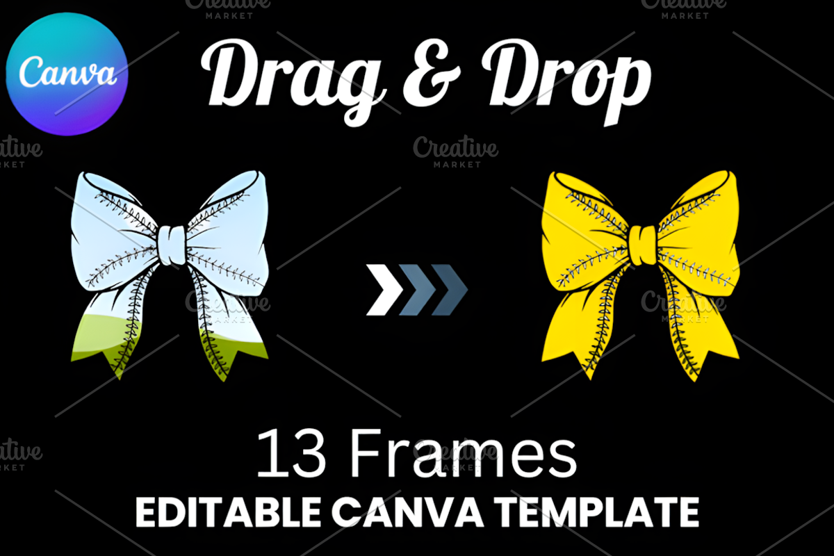 Baseball Canva Frame Template Bundle, a Marketing Template by Design Station (Photo 3 of 3)