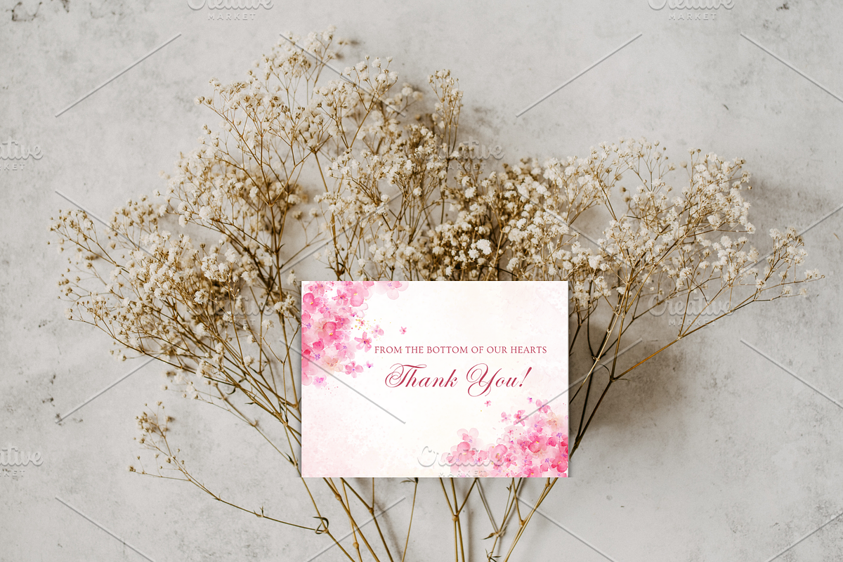 Pink Cherry Blossom Wedding Suite, a Print Template by TheSimplySereneShop (Photo 4 of 7)