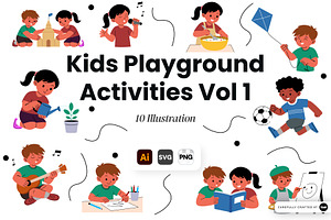 Kids Playground Activities Vol 1, a Person Illustration by SLAB! Design