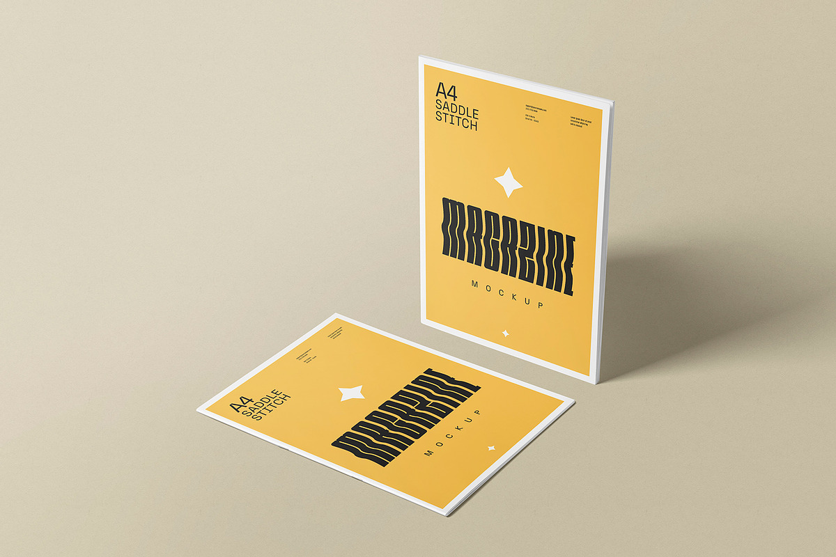 Saddle Stitch Magazine Mockup, a Product Mockup by MockupCraft (Photo 6 of 7)