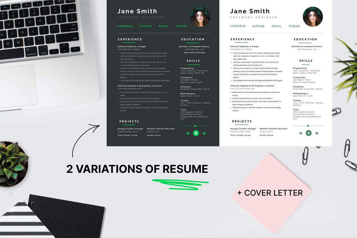Professional Resume Template, a Resume Template by themosaic.design (Photo 3 of 5)