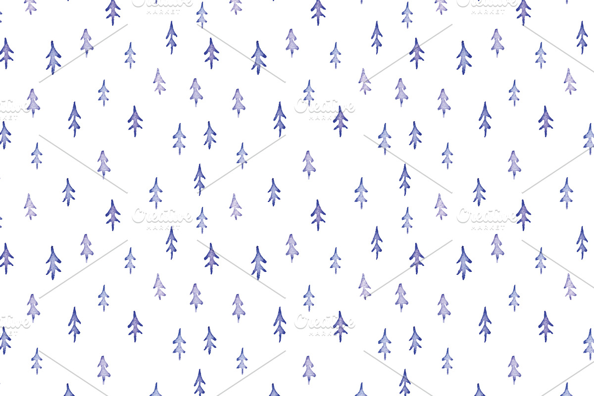 Winter watercolor background. preview 2