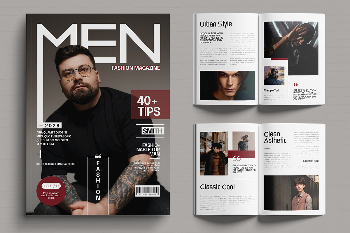 Men Fashion Magazine Template, a Magazine Template by MightyDesign (Photo 1 of 6)