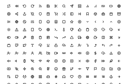 Icons Set 1000+, an Outline Icon by Oleksandr Filiuk