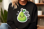 Funny,Youre Pear Fect Sticker PNG, an Illustration by DreamCafeArt (Thumbnail 2 of 7)