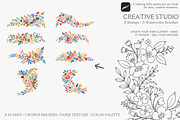 Procreate floral stamp & brush set, a Brush Add-On by Patishop Art (Thumbnail 8 of 8)