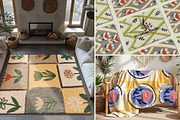 Retro Floral Prints & Textures, a Background Graphic by RevintageStudio (Thumbnail 3 of 8)