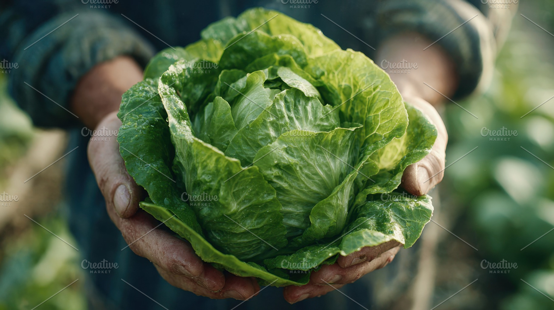Gardener with fresh lettuce, a Photo by Beautiful things
