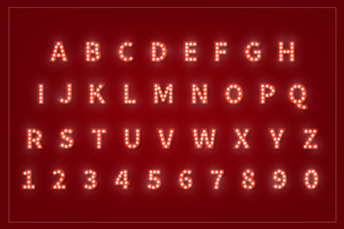 Lights Up Vector & PNG alphabet, a Graphic by Max Letters (Photo 4 of 5)