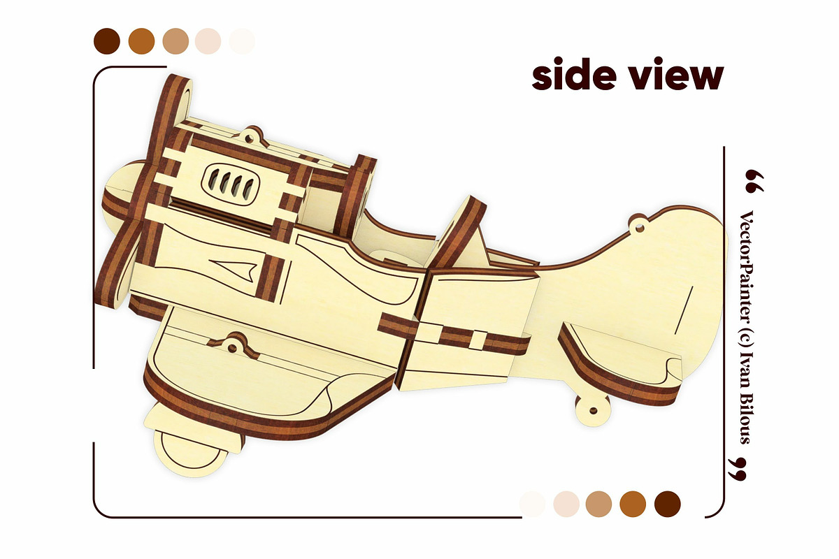 Cartoon Airplane - Laser Cut Files, an Object Graphic by VectorPainter (Photo 14 of 17)