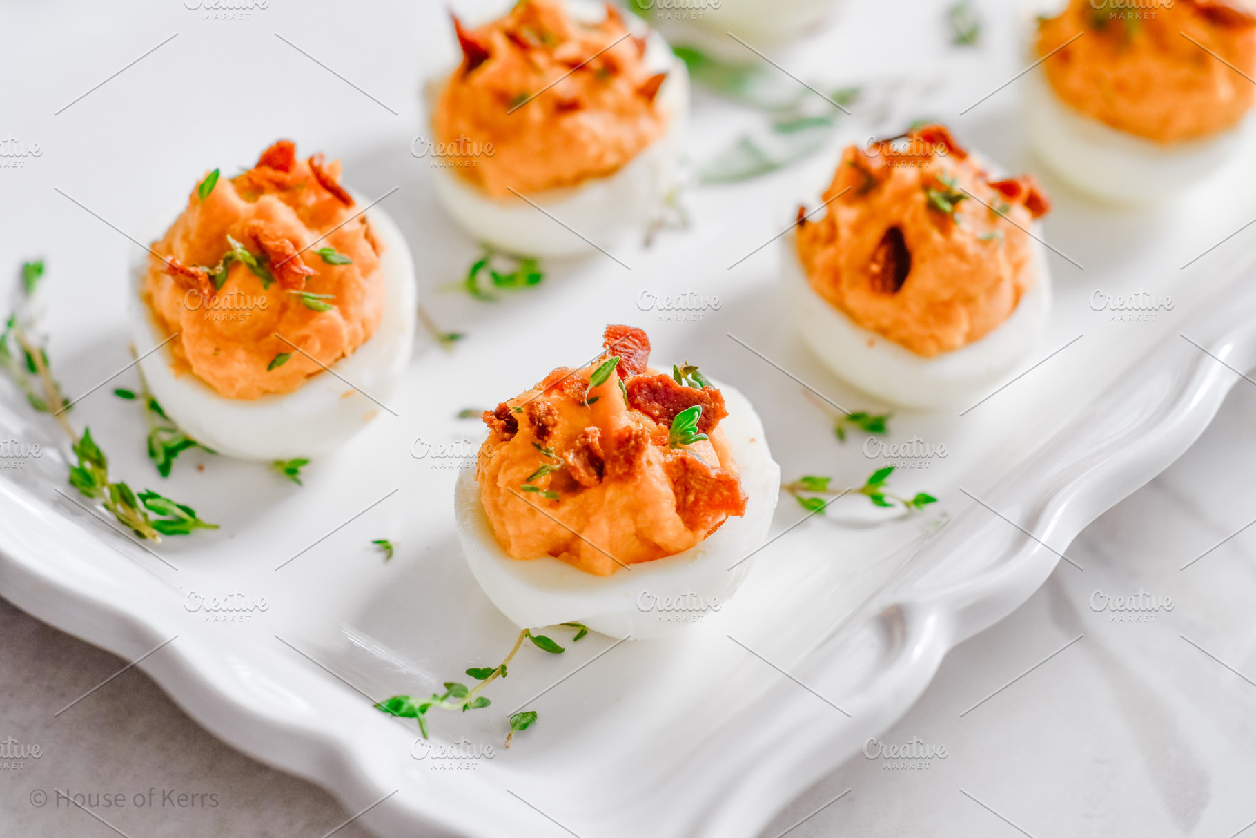Sweet Potato Deviled Eggs, a Food & Drink Photo by House of Kerrs