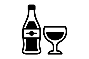 Beverage drink solid icon, a Solid Icon by Creative priyanka