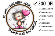 Whimsical Cats Valentine's Day PNG, an Illustration by Craft Nest (Thumbnail 3 of 11)