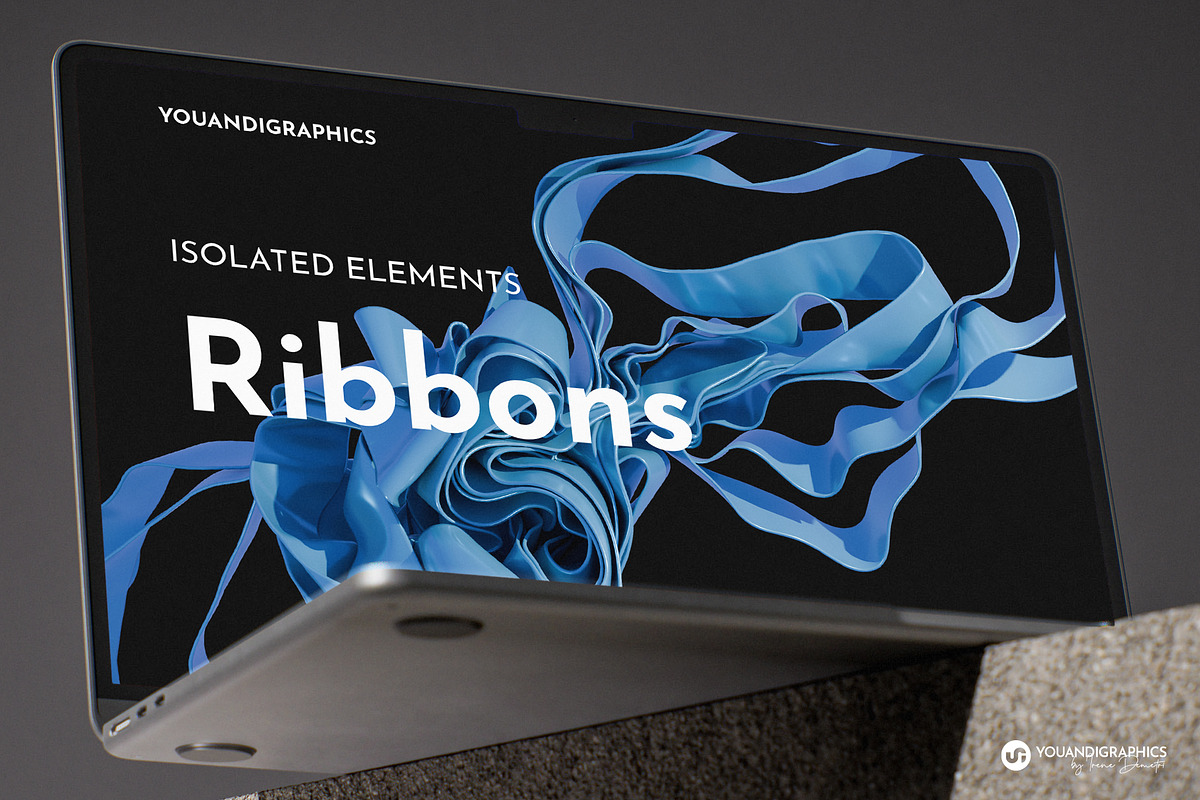 Ribbons Abstract 3D Elements, a Graphic by Youandigraphics (Photo 5 of 14)